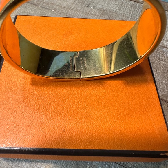 Authentic Hermés Clic Clac Bracelet, GM, orange - Picture 3 of 4